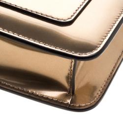 Bvlgari Metallic Bronze Patent Leather Serpenti Forever Shoulder Bag