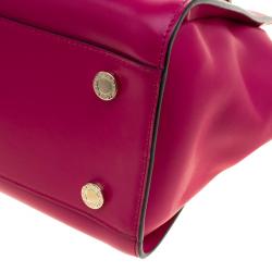 Pre Owned Bvlgari Pink Leather Serpenti Scaglie Boston Bag