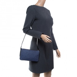 مملوكة مسبقًا Bvlgari Blue Denim Monogram Canvas Shoulder Bag