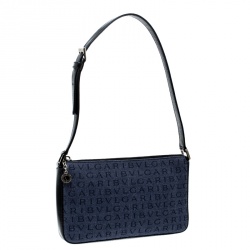 مملوكة مسبقًا Bvlgari Blue Denim Monogram Canvas Shoulder Bag