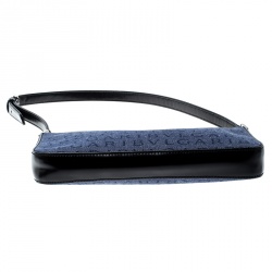 مملوكة مسبقًا Bvlgari Blue Denim Monogram Canvas Shoulder Bag