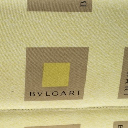 Bvlgari Yellow Printed Fabric Shoulder Bag