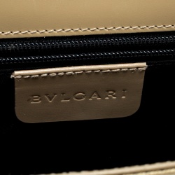 Bvlgari Yellow Printed Fabric Shoulder Bag