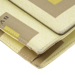 Bvlgari Yellow Printed Fabric Shoulder Bag