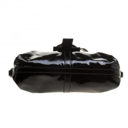 Pre Owned حقيبة كتف بلغاري شاندرا جلد لامعة سوداء