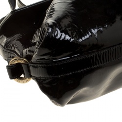 Pre Owned حقيبة كتف بلغاري شاندرا جلد لامعة سوداء