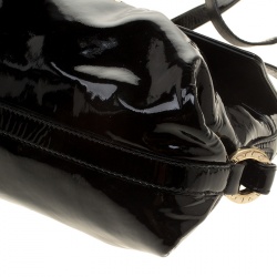 Pre Owned حقيبة كتف بلغاري شاندرا جلد لامعة سوداء