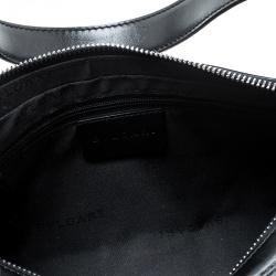 Pre Owned Bvlgari Grey/Black Monogram Canvas and Leather Pochette