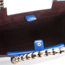 Bvlgari Blue Leather Medium Serpenti Tote