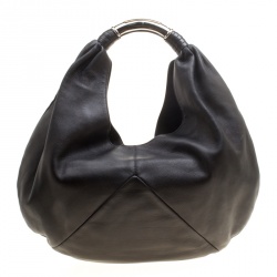 Bvlgari Black Leather Hobo