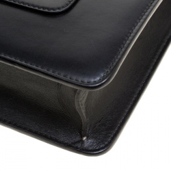 Bvlgari Black Leather Medium Serpenti Forever Shoulder Bag
