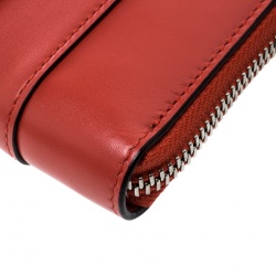 Bvlgari Red Leather Serpenti Forever Zip  Around Wallet 