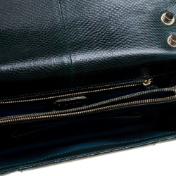 Pre Owned حقيبة كتف بلغاري فورفر سربنتي متوسطة جلد سوداء