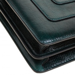 Pre Owned حقيبة كتف بلغاري فورفر سربنتي متوسطة جلد سوداء