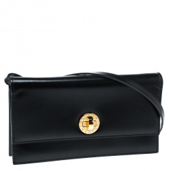 Bvlgari Black Leather Clutch Bag