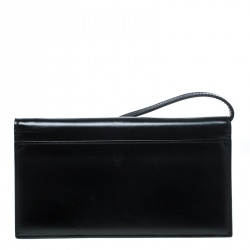 Bvlgari Black Leather Clutch Bag