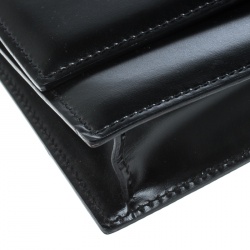Bvlgari Black Leather Clutch Bag