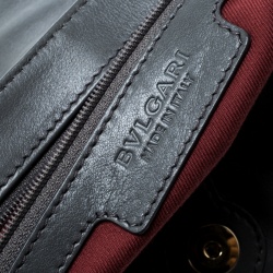 Pre Owned Bvlgari Grey Leather Chandra Shoulder Bag