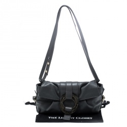 Pre Owned Bvlgari Grey Leather Chandra Shoulder Bag