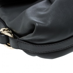 Pre Owned Bvlgari Grey Leather Chandra Shoulder Bag