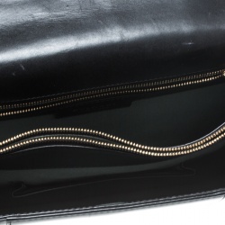 Bvlgari Black Leather Large Serpenti Forever Shoulder Bag