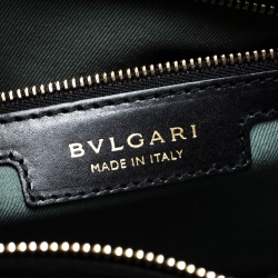 Bvlgari Black Leather Large Serpenti Forever Shoulder Bag