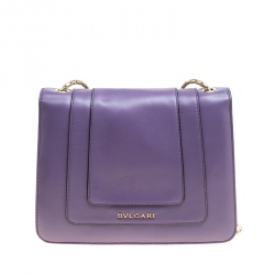 Bvlgari Purple Leather Small Serpenti Forever Shoulder Bag