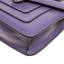 Bvlgari Purple Leather Small Serpenti Forever Shoulder Bag