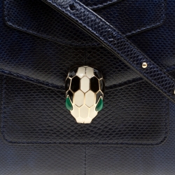 Bvlgari Indigo Karung Serpenti Forever Top Handle Bag