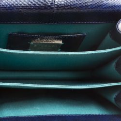 Bvlgari Indigo Karung Serpenti Forever Top Handle Bag