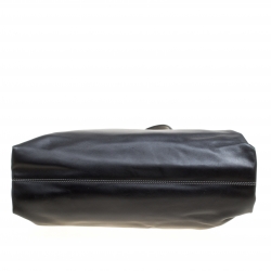 Bvlgari Black Leather Shopper Tote