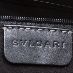 Bvlgari Black Leather Shopper Tote