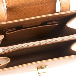 Pre Owned حقيبة كتف بلغاري مجموعة 3 جلد بنية