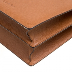 Pre Owned حقيبة كتف بلغاري مجموعة 3 جلد بنية