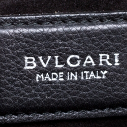 Bvlgari Black Leather Chain Shopping Tote