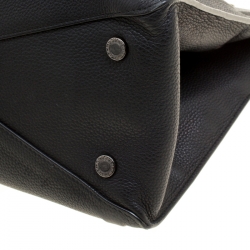 Bvlgari Black Leather Chain Shopping Tote