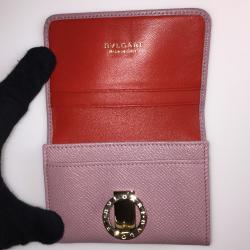 Bvlgari Pink Leather Bvlgari Bvlgari Business Card Holder