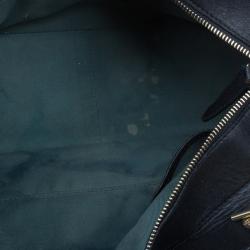 Bvlgari Black Nappa Leather Plisse Shopping Tote