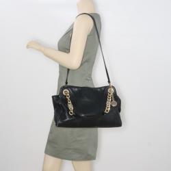 Pre Owned Bvlgari Bonton Black Chain Link Hobo