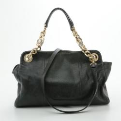 Pre Owned Bvlgari Bonton Black Chain Link Hobo
