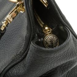 Pre Owned Bvlgari Bonton Black Chain Link Hobo
