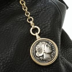 Pre Owned Bvlgari Bonton Black Chain Link Hobo