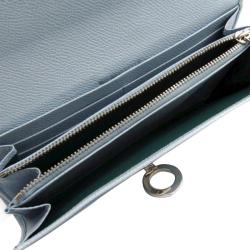 Bvlgari Light Blue Leather Bvlgari Bvlgari Long Wallet