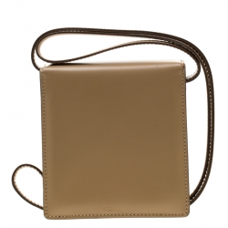 مملوكة مسبقًا Bvlgari Beige Leather Crossbody Bag