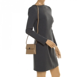 مملوكة مسبقًا Bvlgari Beige Leather Crossbody Bag