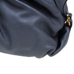 Bvlgari Grey Leather Medium Chandra Shoulder Bag