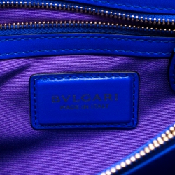 Bvlgari Blue Leather Medium Serpenti Forever Flap Shoulder Bag