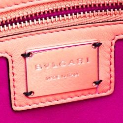 مملوكة مسبقًا Bvlgari Pink Studded Leather Medium Serpenti Forever Shoulder Bag