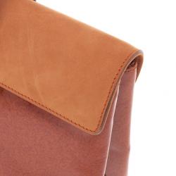 Pre Owned Bvlgari Suede &amp; Patent Leather Mini Shoulder Bag