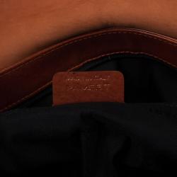 Pre Owned Bvlgari Suede &amp; Patent Leather Mini Shoulder Bag